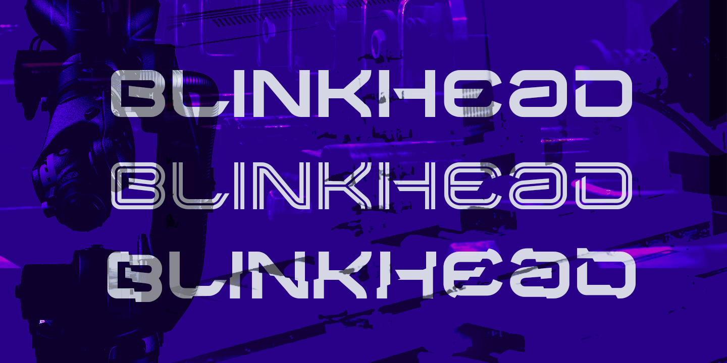 BlinkHead Stripes Font preview